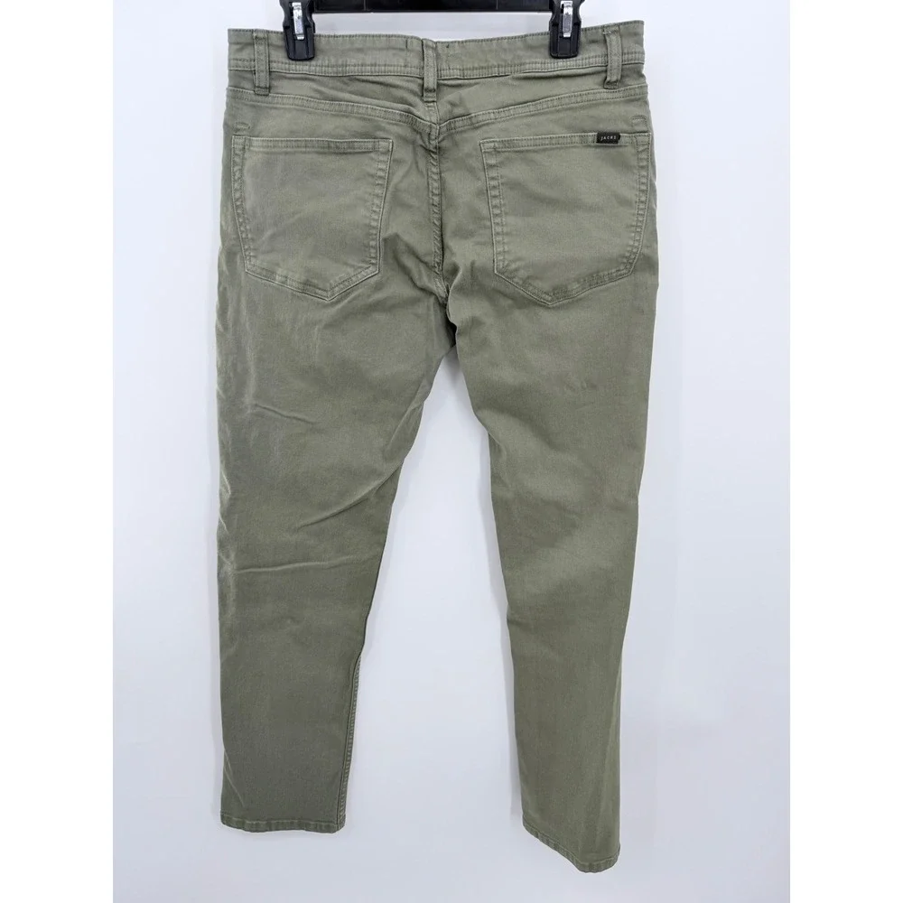 Jachs NY Bowie Fit Pants Mens 32 Green Stretch Cotton Chino